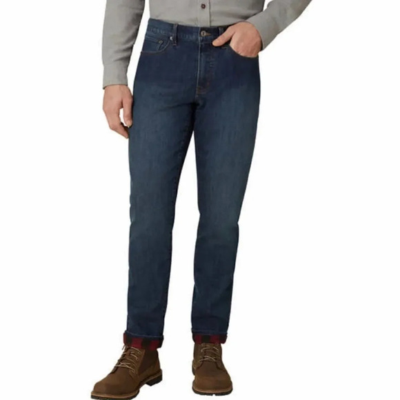 Eddie Bauer Men's Flannel Lined Denim #12 - Picture 3 of 7